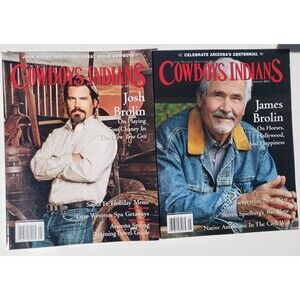 Cowboys & Indians Lot Of 2: Josh Brolin & James Brolin JAN 2011 & JAN 2012 NICE!